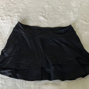 Lands' End Black Swim Skirt Tiered